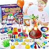 UNGLINGA 70 Experimente Wissenschaft Kit für Kinder ab 4-6-8-12 Jahren - Kristalle Züchten, Vulkanausbruch, Chemielabor, großartiges interaktives und Lernspielzeug Experimentierkasten