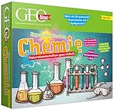 FRANZIS 67128 - GEOlino Experimentierbox Chemie, Experimentierkasten inkl. Laborausrüstung, Set mit 4 Chemikalien, Handbuch und weiterem Zubehör, ab 10 Jahren, keine Vorkenntnisse nötig