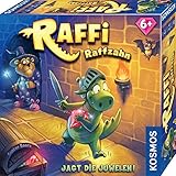 Kosmos 681036 Raffi Raffzahn - Jagt die Juwelen. Spannendes Kinder-Spiel mit magnetischer Drachen-Figur, Brett-Spiel ab 6 Jahre, für 2 -4 Spieler, lustiges Gesellschaftsspiel für die ganze Familie