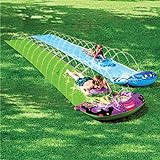 JOYIN 2er Pack 585 cm x 90 cm Slip and Slide Wasserrutsche mit 2 Bodyboards, Sommerspielzeug mit eingebautem Sprinkler für den Garten im Freien