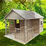 BRAST Spielhaus Cottage für Kinder 274x183x170cm Tannenholz 12mm Kinder-Haus Spielehaus Garten Holzhaus